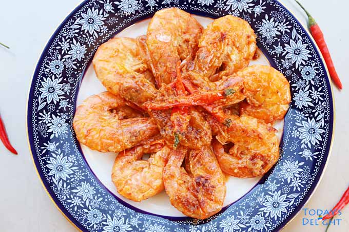 Ginataang Hipon or Shrimp in Coconut Milk.