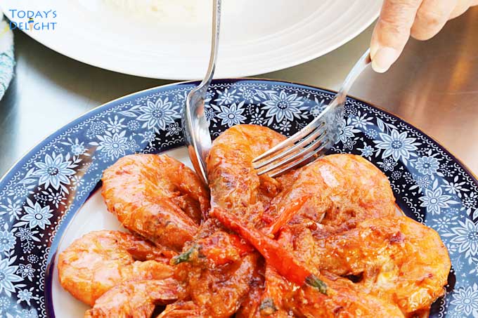 Ginataang Hipon is a Filipino shrimp dish.