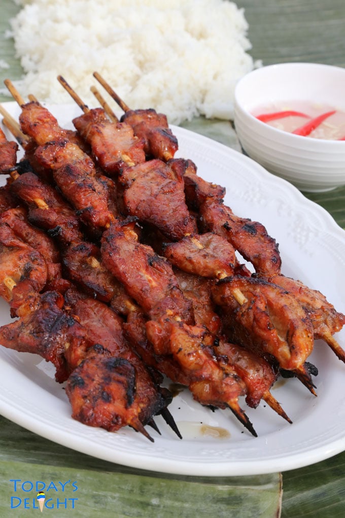 Filipino Style Pork BBQ in plate