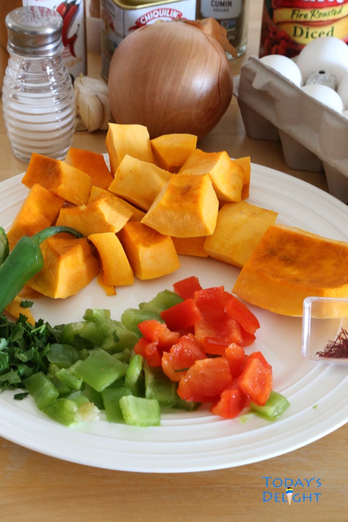 Shakshuka ingredients.