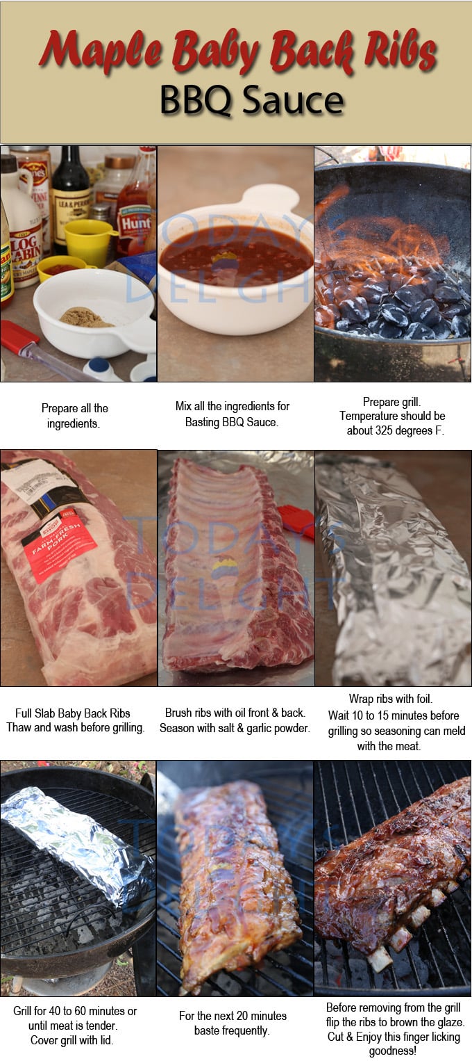 maple rib glaze bbq sauce table