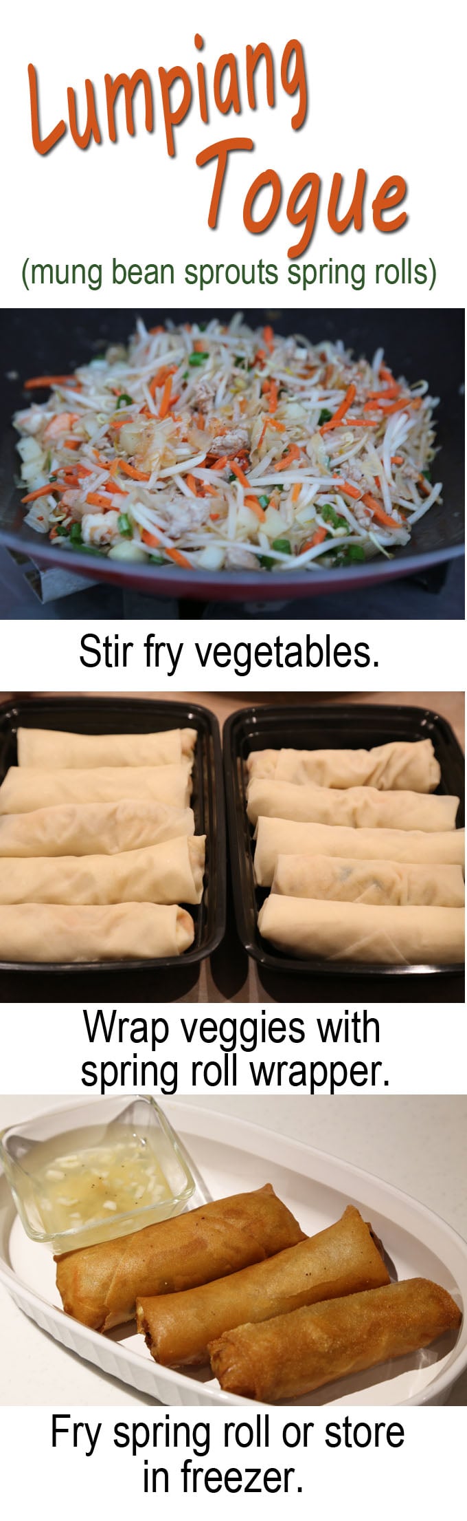 lumpiang togue mung bean sprouts spring rolls
