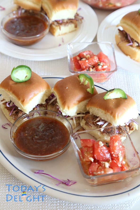 Sweet and Spicy Pulled Pork Sliders is Today's Delight