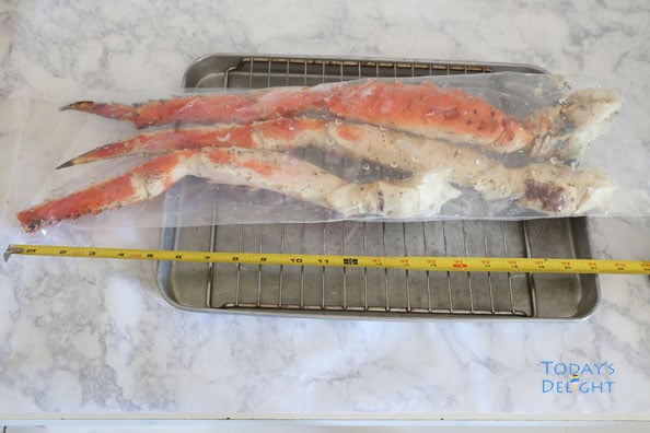 This Alaskan King Crab Legs measurement is about 22 inches long.