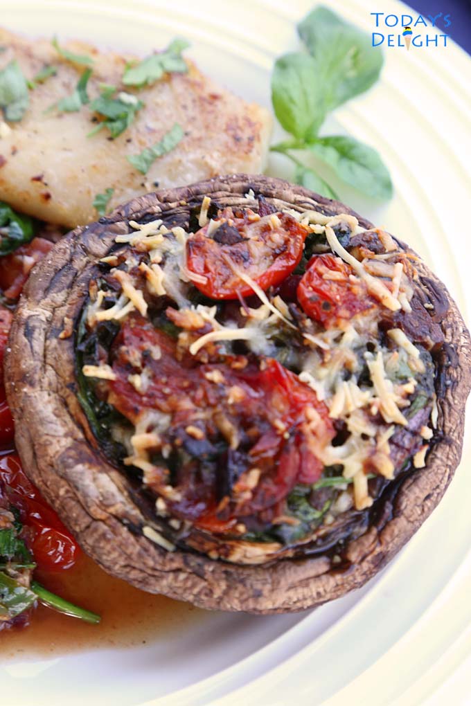 Today's Delight is Spinach Stuffed Portobello Mushrooms Recipe is simple to make.