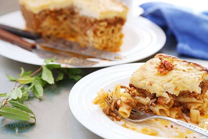 Greek Lasagna is Today's Delight