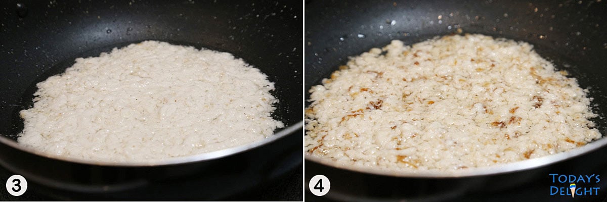 Steps 3 and 4 How to make latik - it is reduced and thicker.