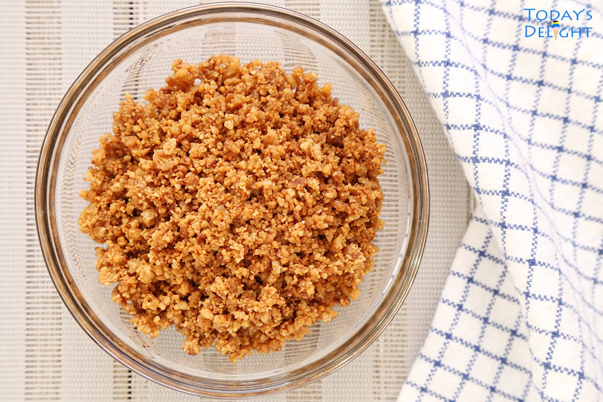 Ready to use latik in a bowl.