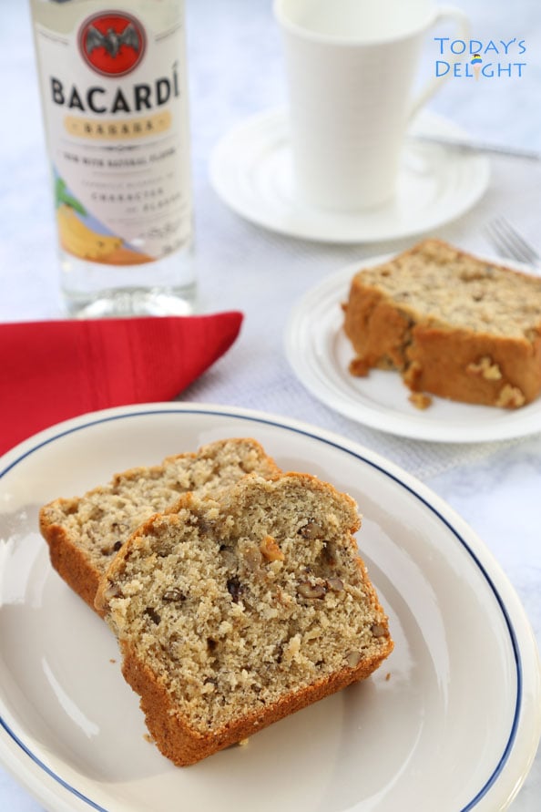 bacardi banana rum banana bread is Today's Delight