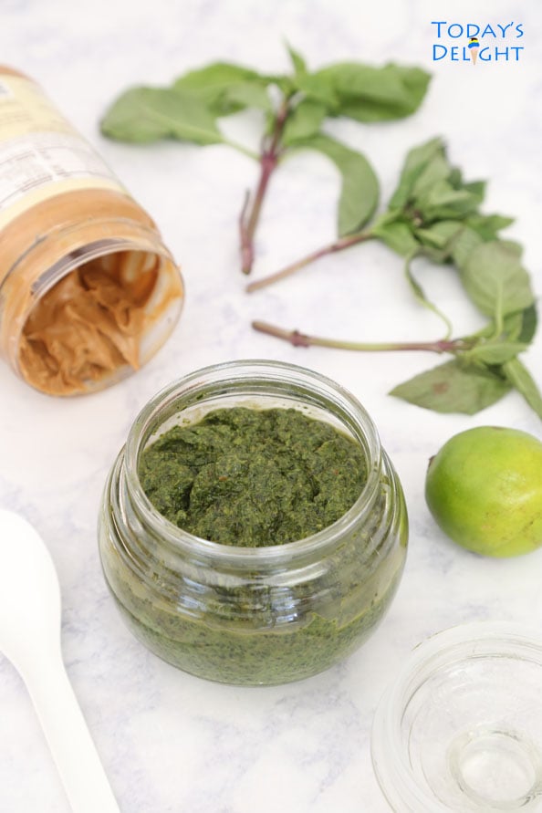 Thai basil pesto sauce is Today's Delight