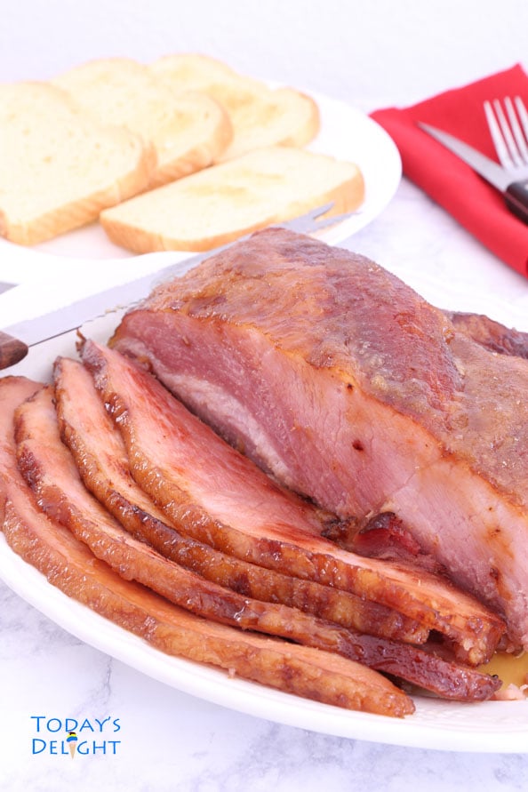 carve ham pineapple brown sugar glaze