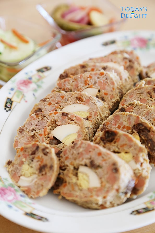 Embutido recipe is a Filipino style meatloaf is Today's Delight.