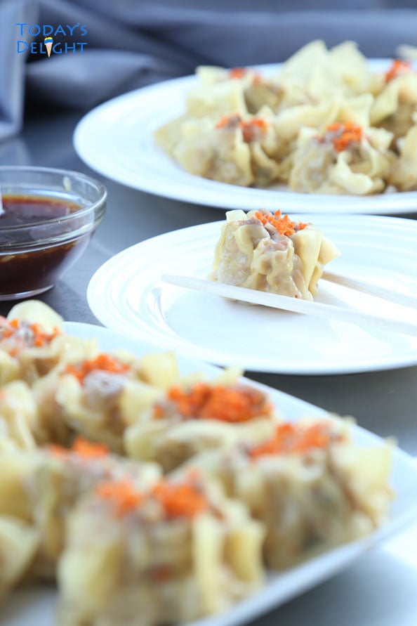 Siomai with lemon or calamansi with soy sauce dip is Today's Delight