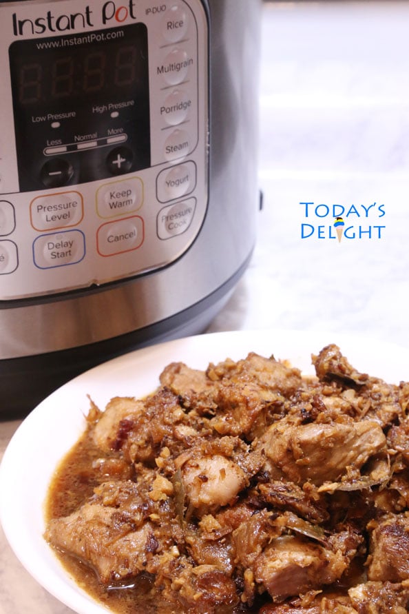 I love my instant pot when cooking pork adobo.