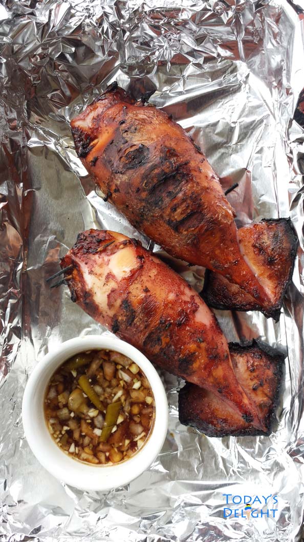 Stuffed Squid is Today's Delight.