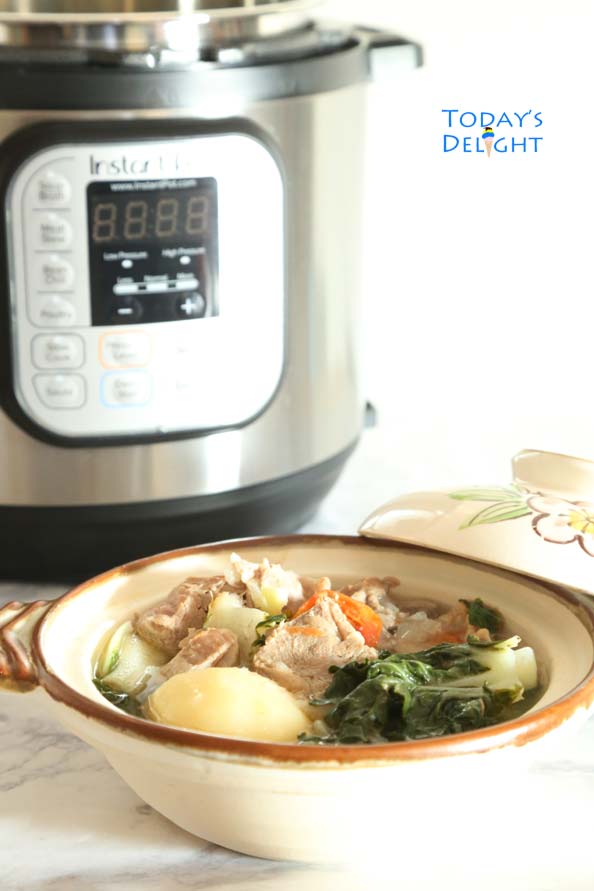 Sinigang na Baboy Instant Pot using tamarind soup mix is Today's Delight