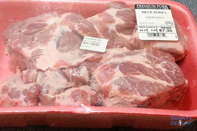 Meaty pork neck bones.