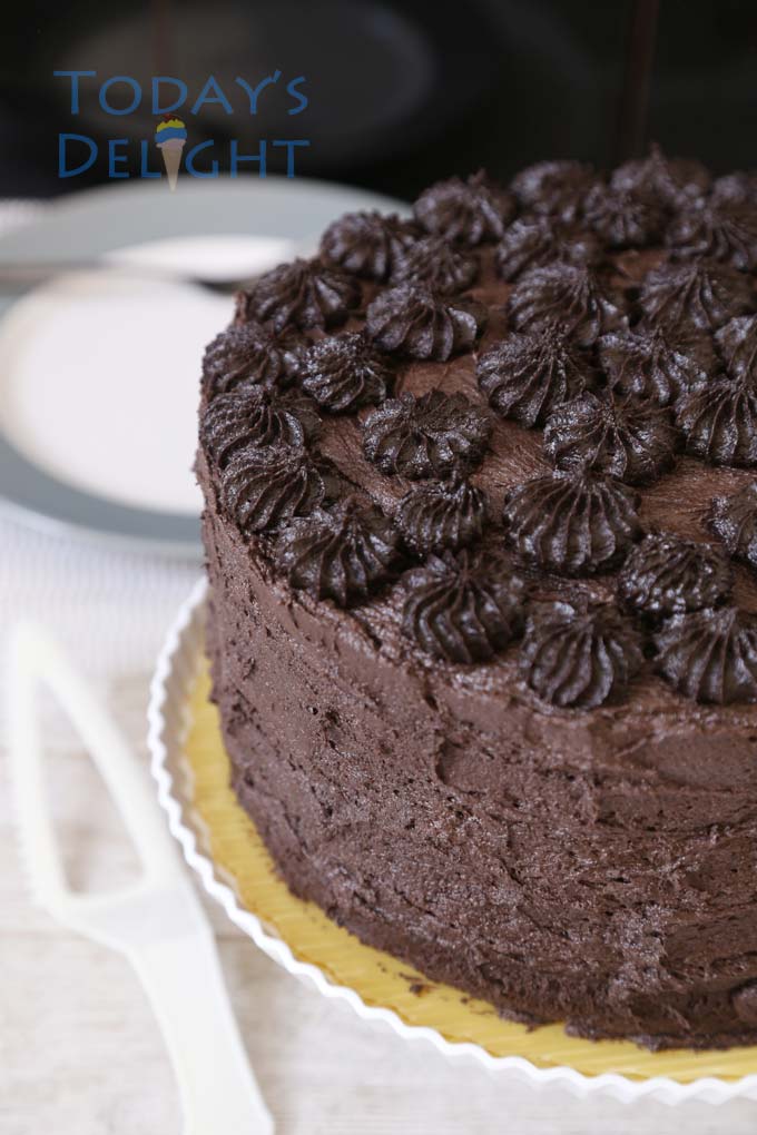 Easy Moist Chocolate Cake recipe & Not too Sweet is Today's Delight