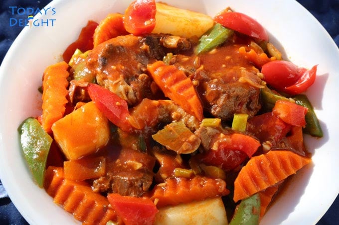 beef mechado recipe is beef stew and today'd delight