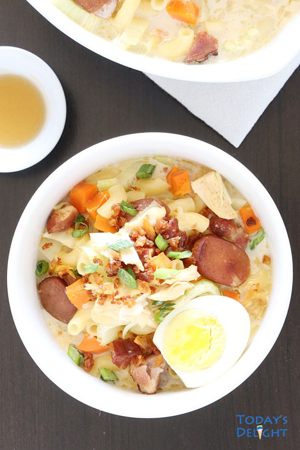 Chicken Sopas Recipe is a creamy chicken macaroni soup, Filipino style is Today's Delight.