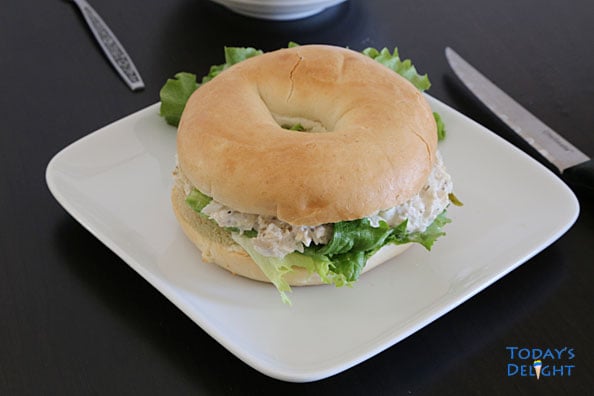Bagel with Chicken Spread