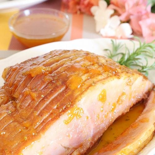 Apricot Glazed Carve Ham with Rosemary and Brown Sugar is Today's Delight