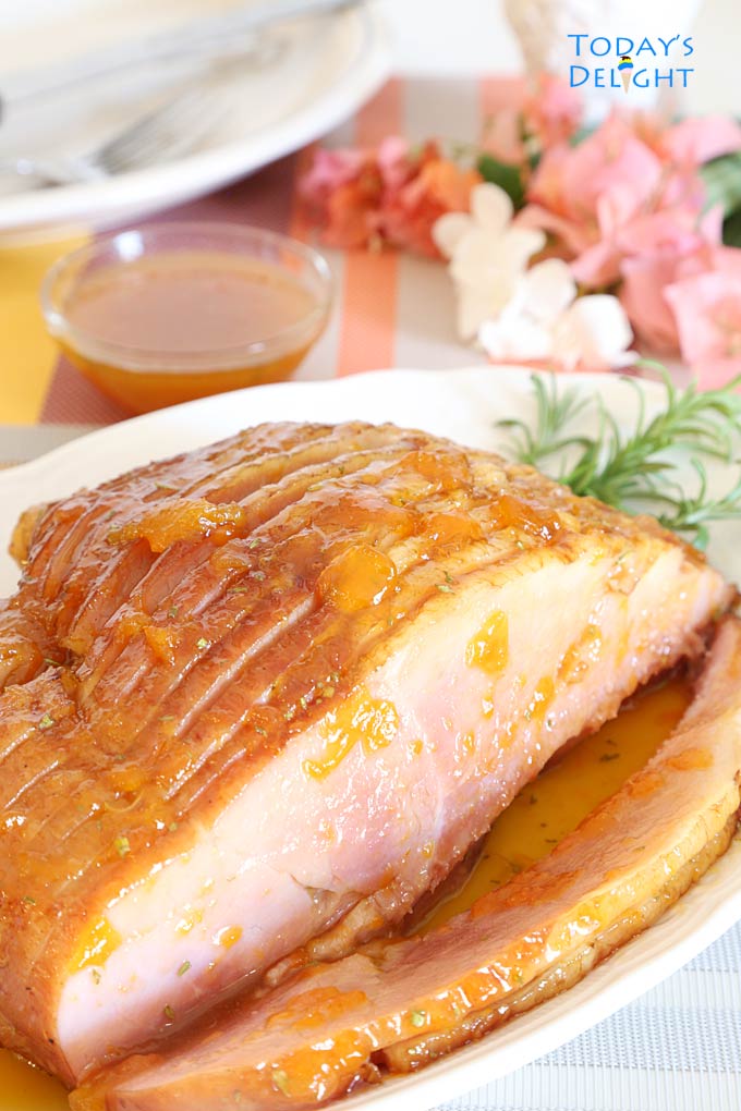 Apricot Glazed Carve Ham with Rosemary and Brown Sugar is Today's Delight