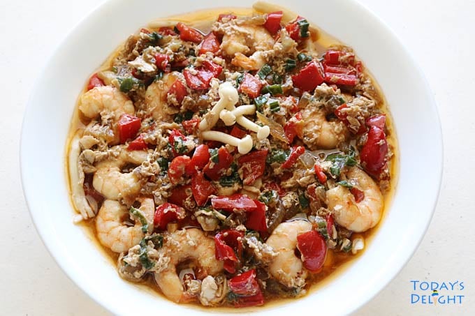 Enoki Mushroom with Shrimp