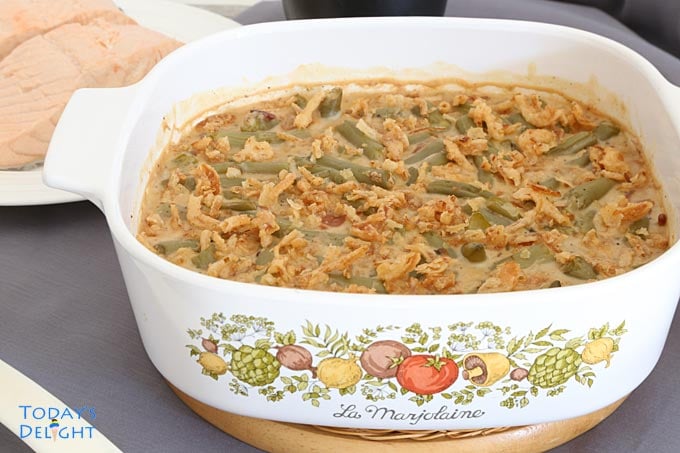 French Green Bean Casserole with Bacon & Shallot.