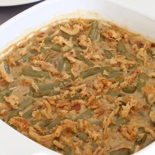 Bacon Shallot Green Bean Casserole is Today's Delight.