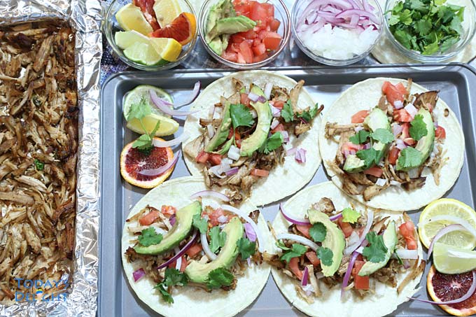 Servings of Pork Carnitas