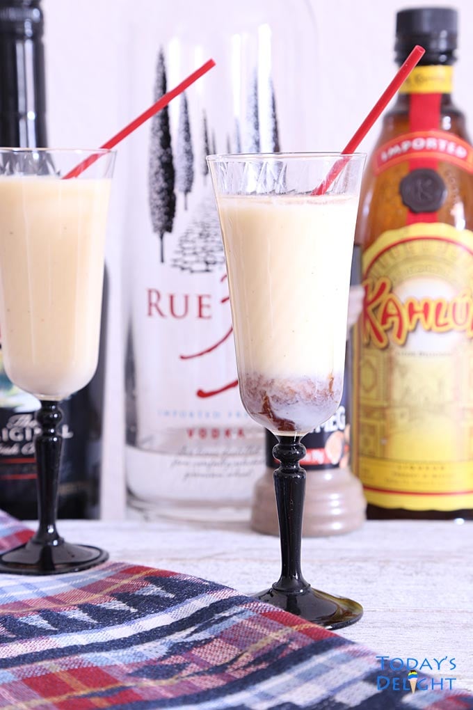 2 servings of eggnog alcoholic drink