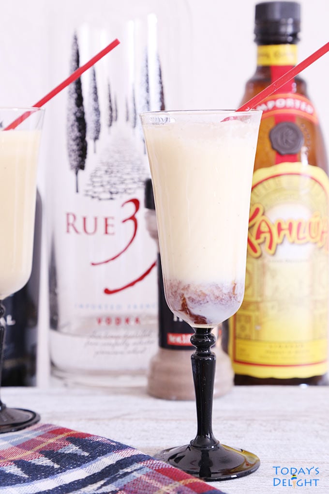 Eggnog White Russian drink is Today's Delight