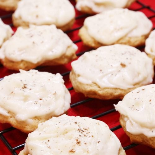 Eggnog cookies with eggnog frosting is Today's Delight.