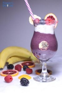 Coconut Acai Berry Smoothie is Today's Delight.