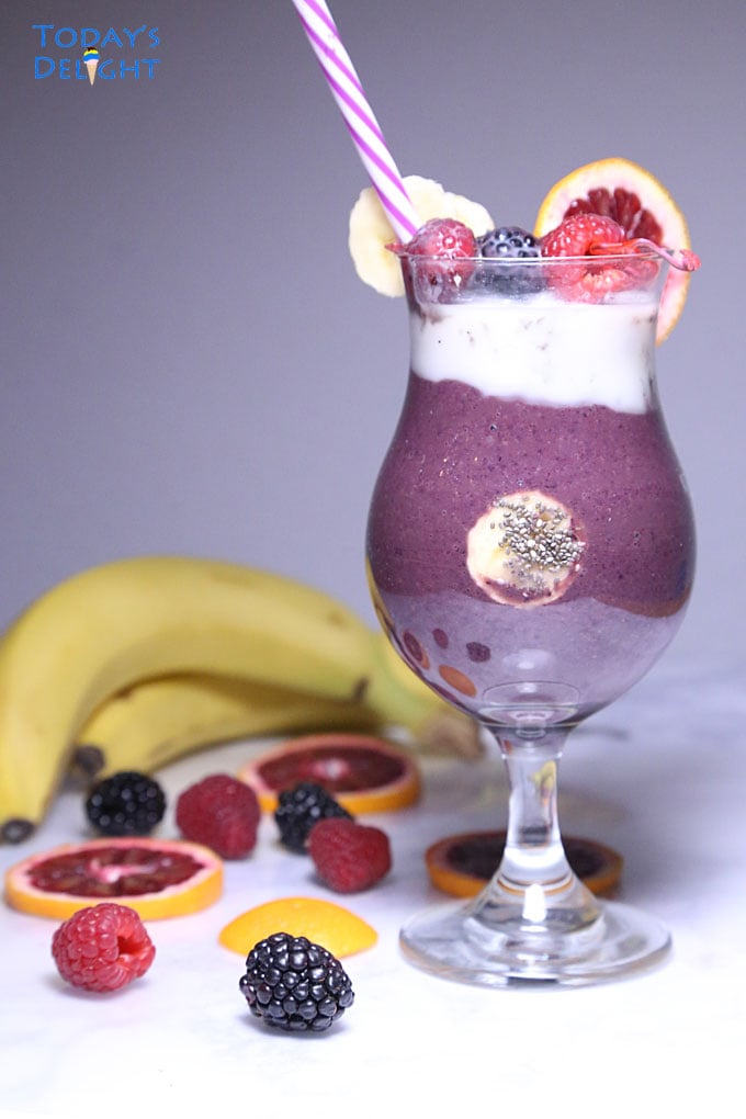 Coconut Acai Berry Smoothie is Today's Delight.