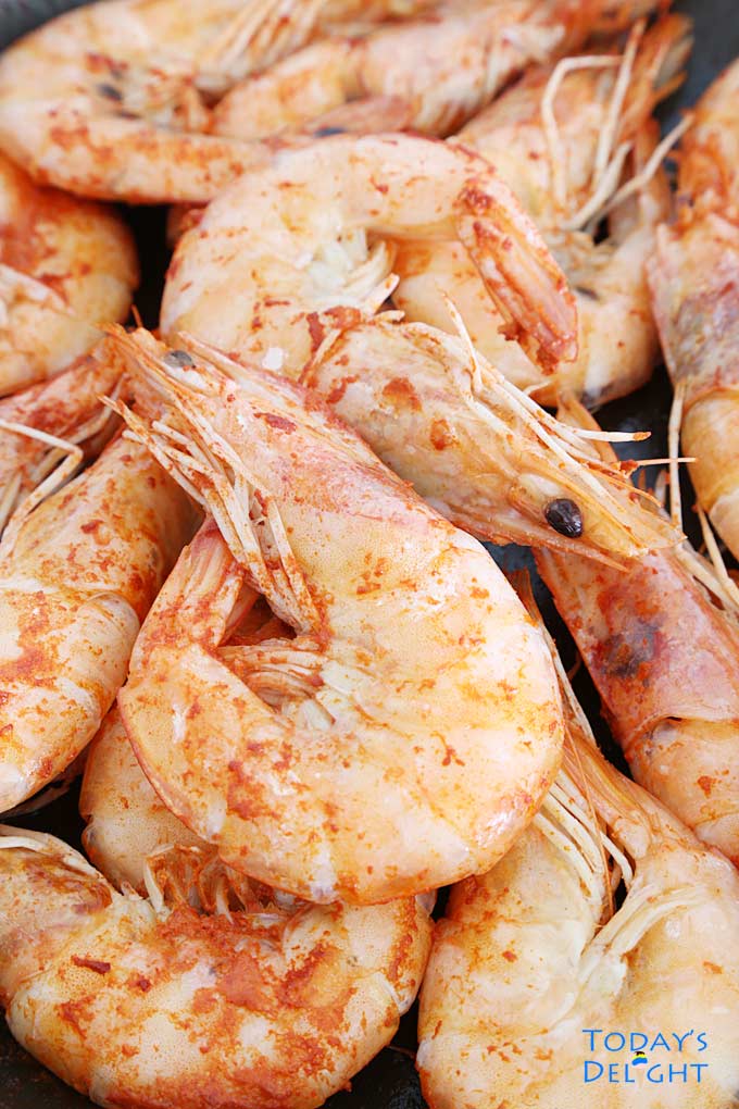 Halabos na Hipon or Boiled Shrimp.
