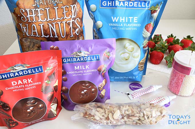 Ingredients to Make Chocolate Covered Strawberries