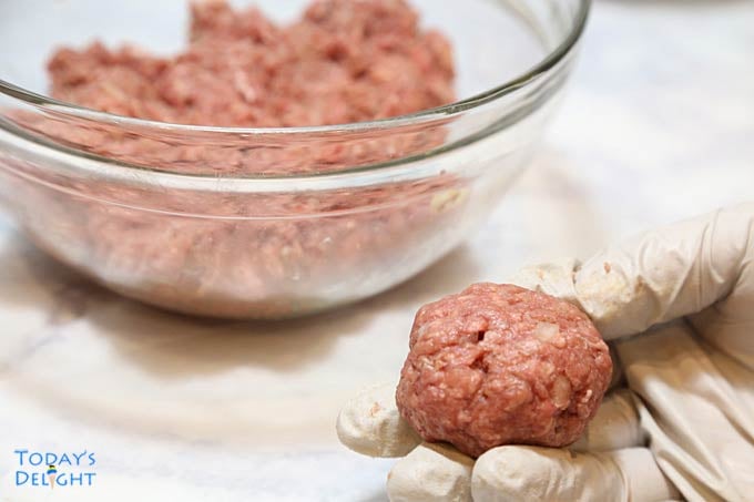 Mix ingredient and start making burger patties.