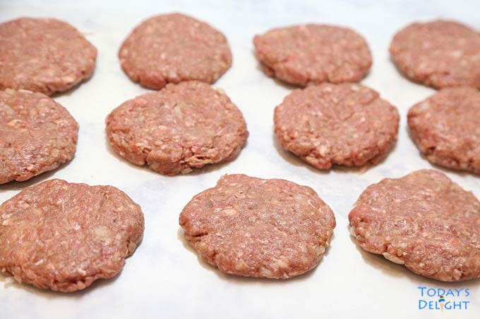 Burger patties.