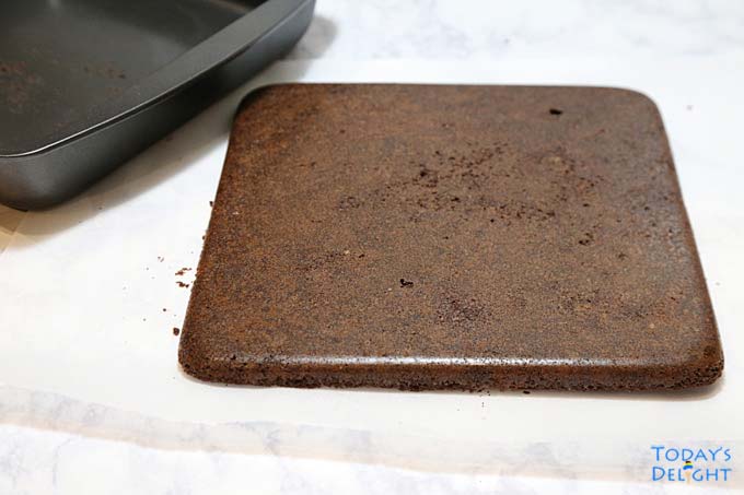 Brownie removed from pan.