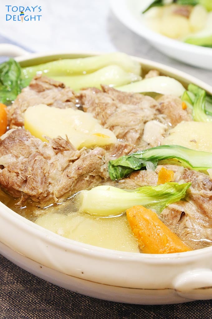 Filipino pork soup cooked in instant pot.