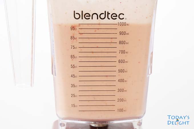 Blended smoothie.