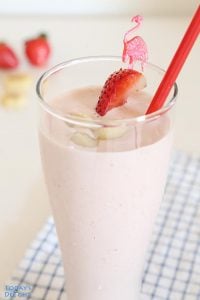 Nutritious Strawberry Banana Smoothie is Today's Delight.