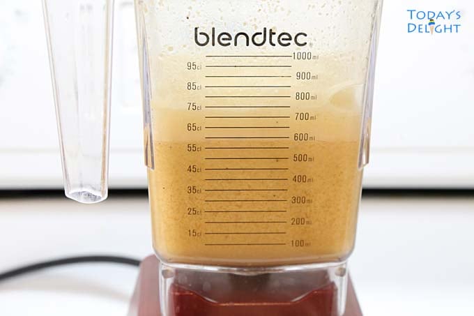 Combine ingredients in blender to make salad dressing.