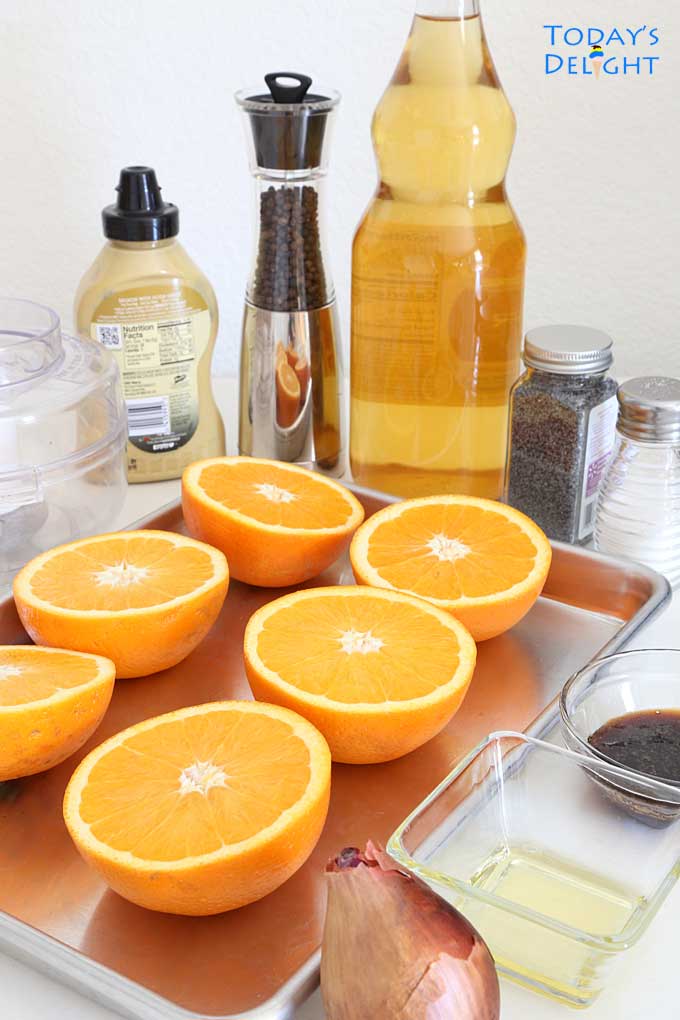 Orange Poppy Seed Dressing ingredients.