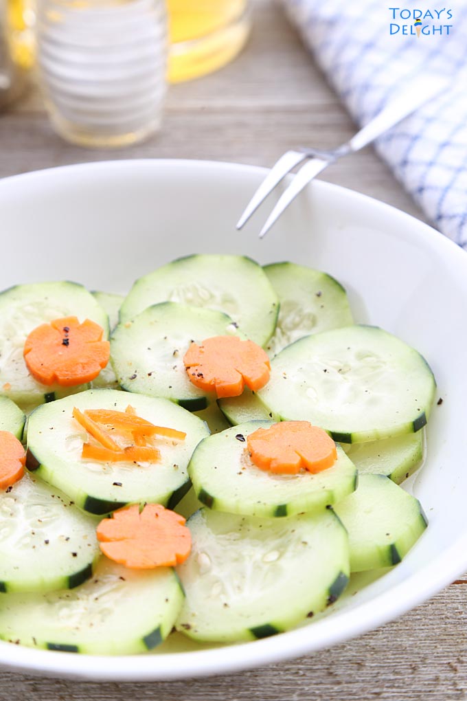 Asian Cucumber Salad is Today's Delight.