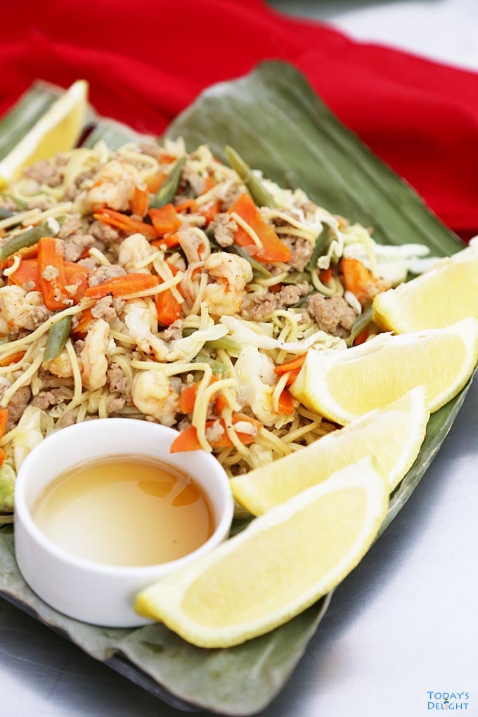 Pancit Canton recipe is a Filipino noodle dish and Today's Delight.