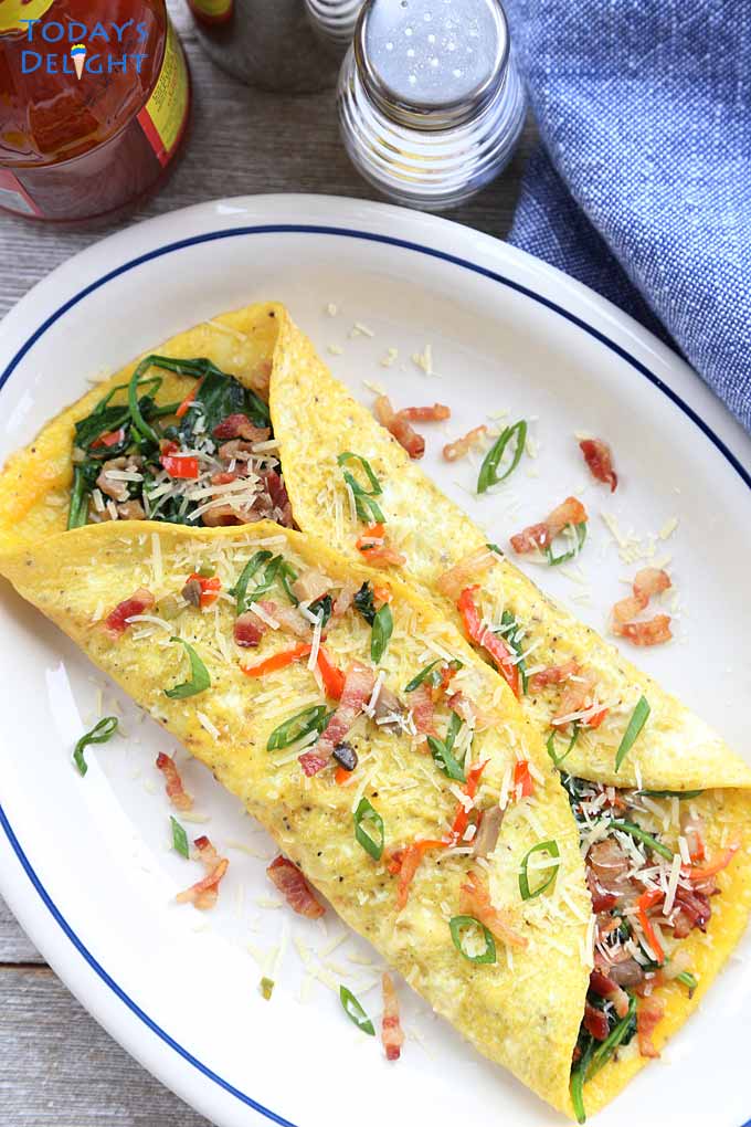 Healthy omelette breakfast.