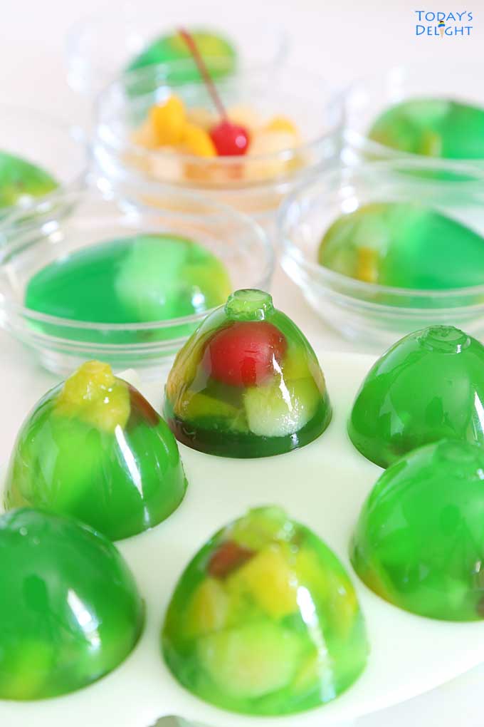 Fruit Cocktail Jello Easter Eggs is Today's Delight.